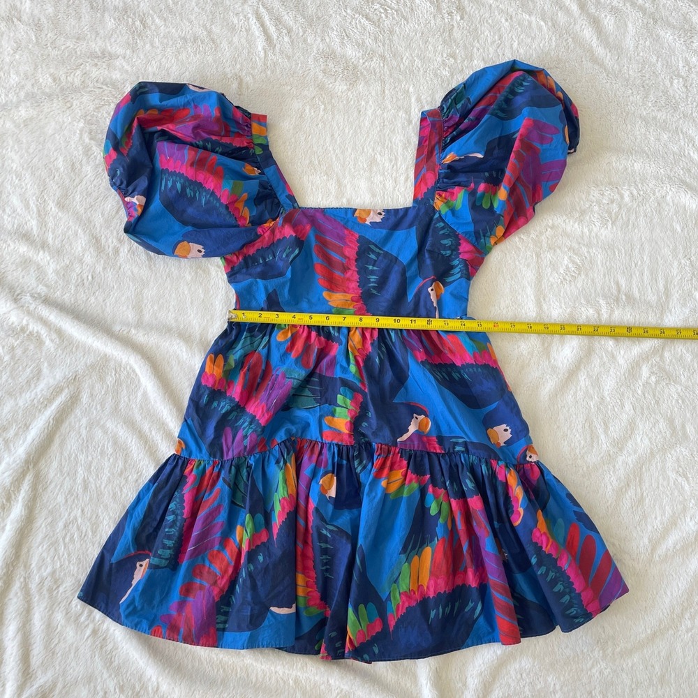 FARM Rio Rainbow Macaw Mini Dress Size Medium - Picture 7 of 12
